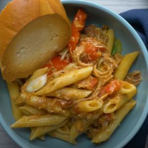 BBQ Pork and Penne Skillet